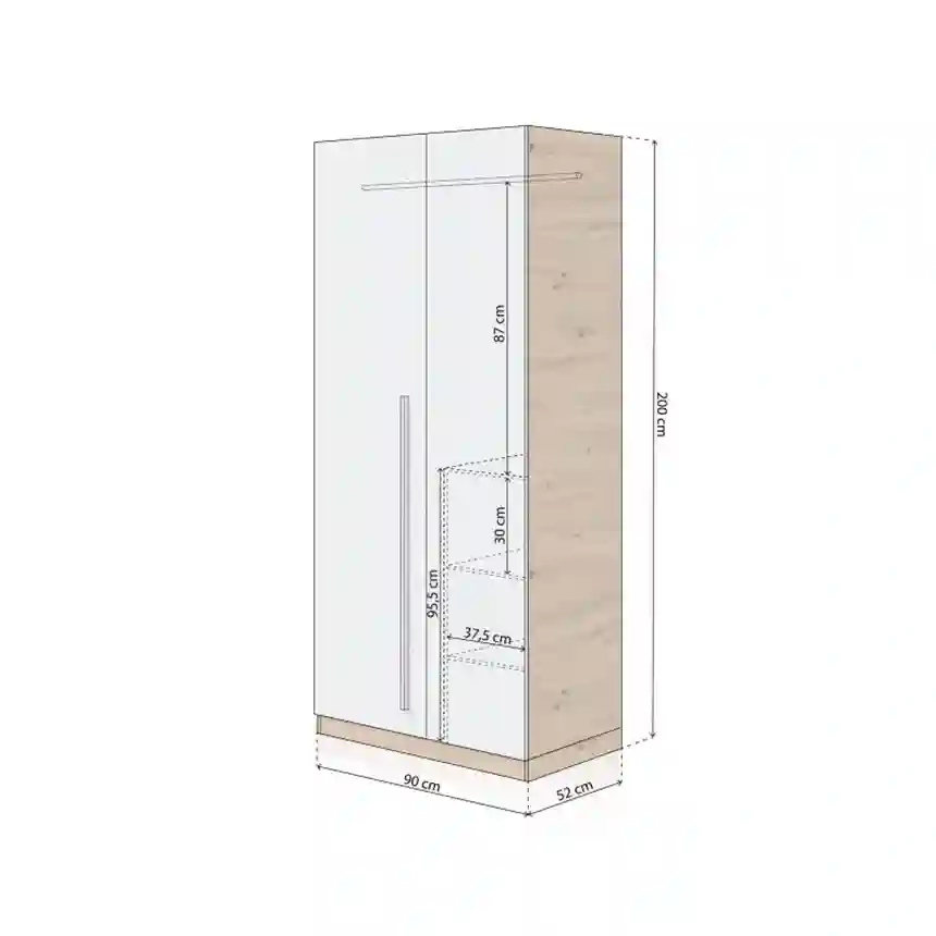 Armario DESS dos puertas 200x90x52 cm 2 Armario DESS dos puertas 200x90x52 cm 004
