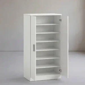 Armario zapatero 6 baldas 108x55x36 cm blanco 001