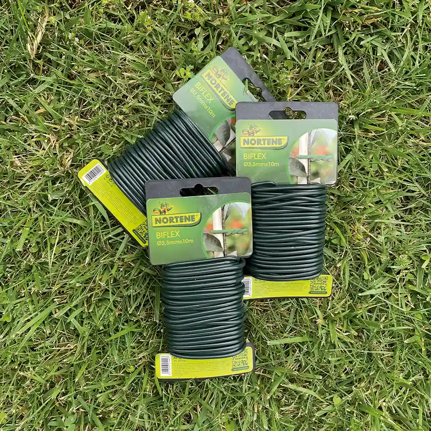 Abrazadera de espuma Biflex 6,5 mm x 5 m verde Nortene 2 Atadura Biflex nortene