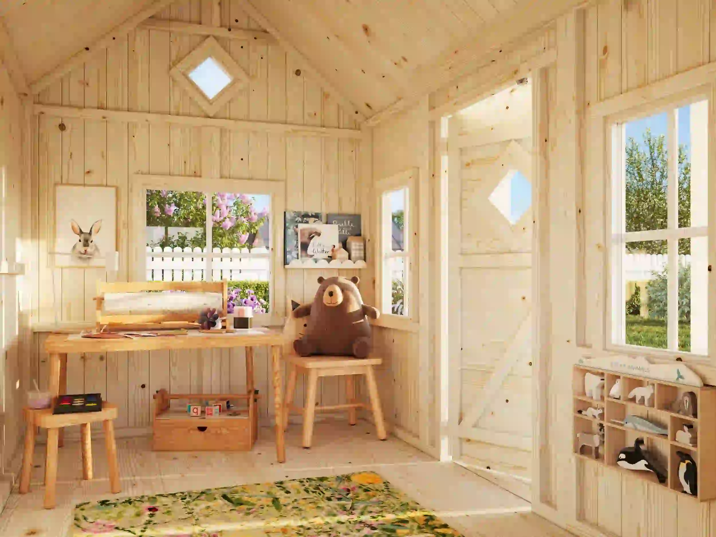 Casita de Madera Infantil Jennie 3.6 mts2 9 Caseta de madera Infantil Jennie interior