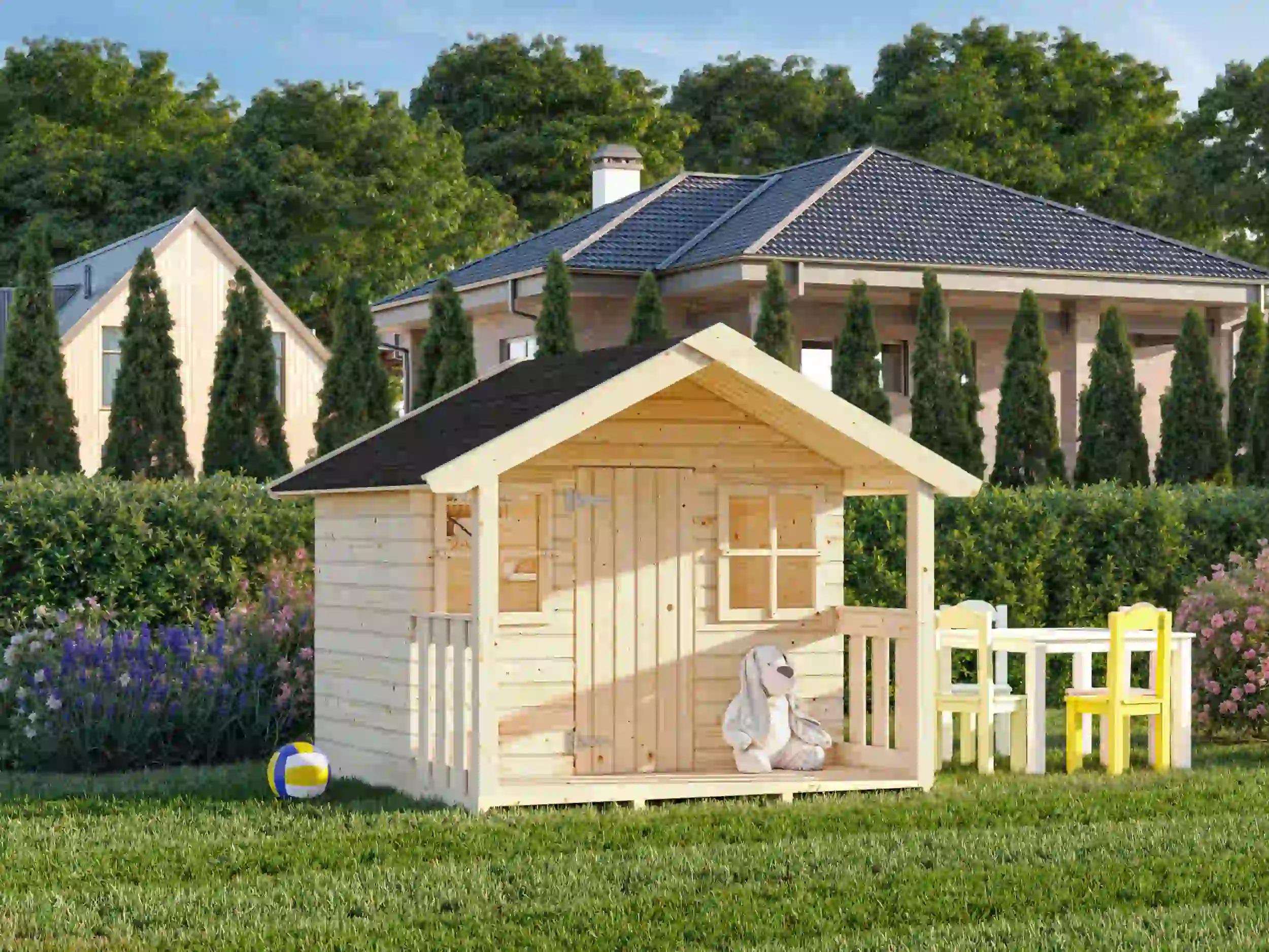 Casita de Madera Infantil Felix 1.9 mts2 5 Caseta de madera infantil Felix 001