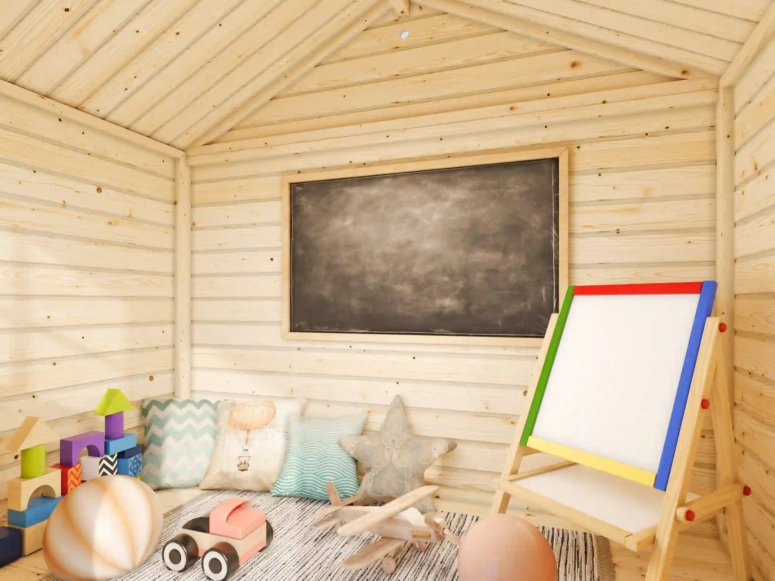 Casita de Madera Infantil Felix 1.9 mts2 6 Caseta de madera infantil Felix Palmako interior