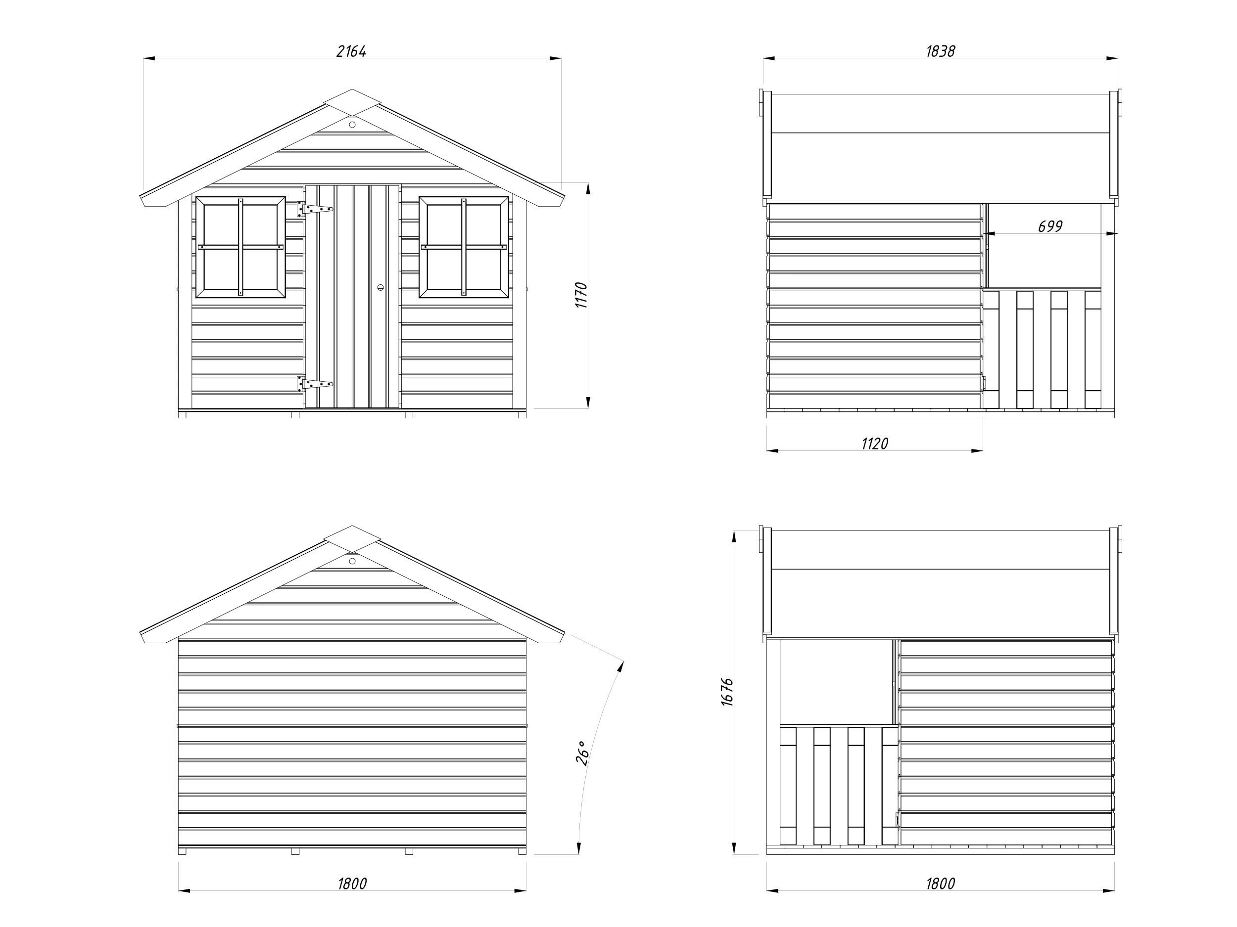 Casita de Madera Infantil Felix 1.9 mts2 2 Layout1