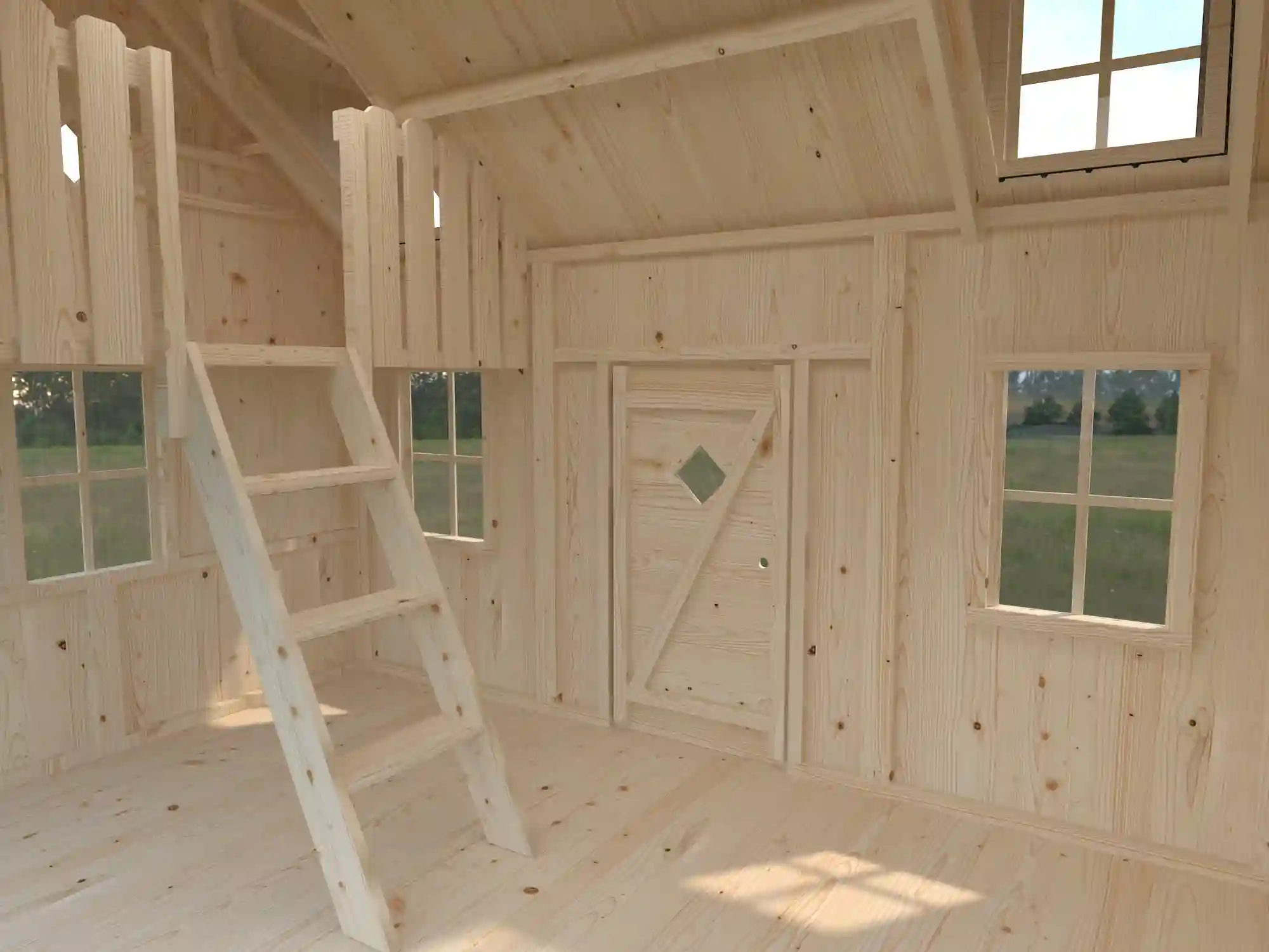Casita de Madera Infantil Marie 5.4 mts2 5 Caseta de madera infantil Marie Palmako interior 2
