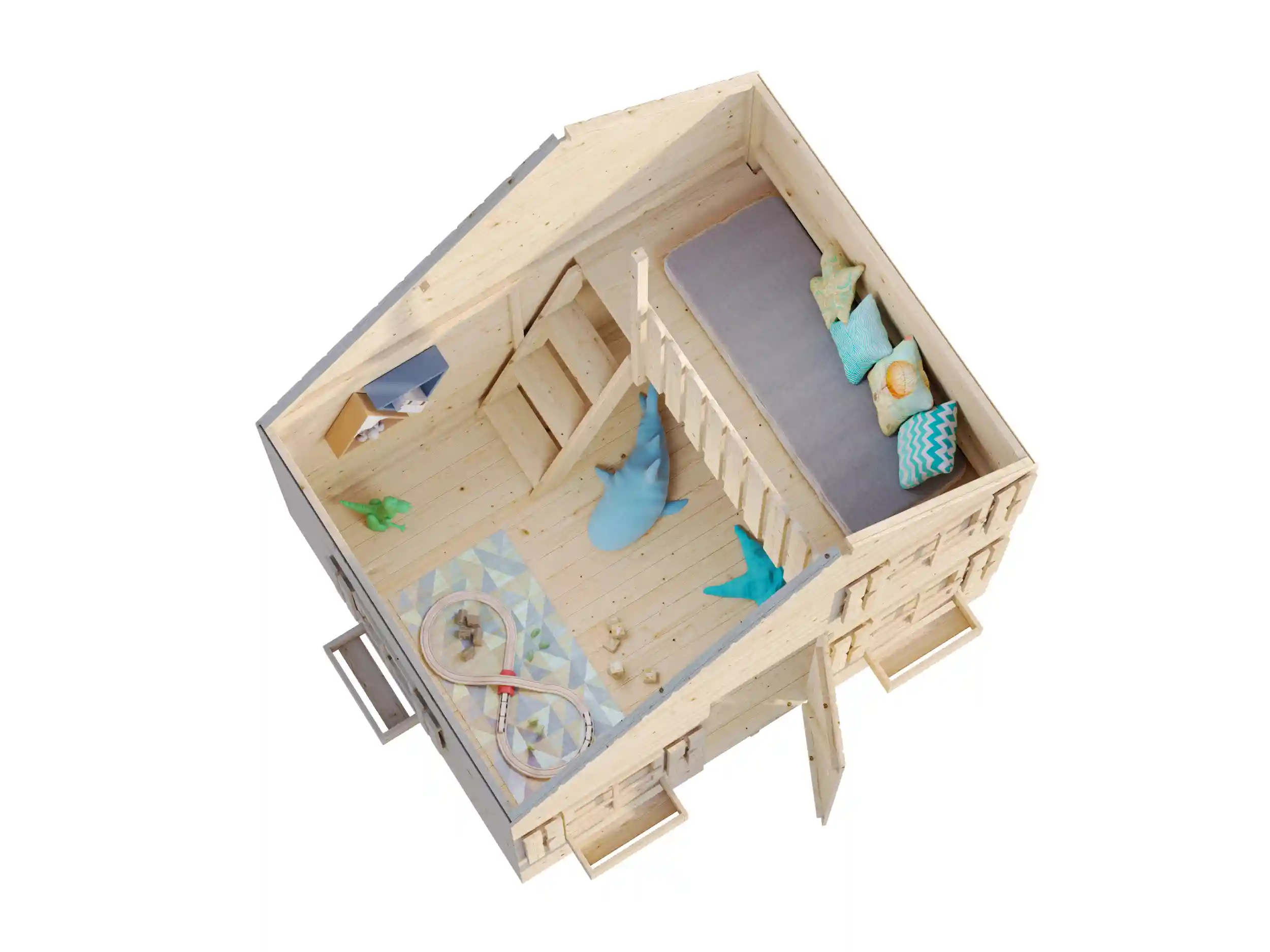 Casita de Madera Infantil Tom 3.8 mts2 8 Caseta de madera infantil Tom Palmako 002