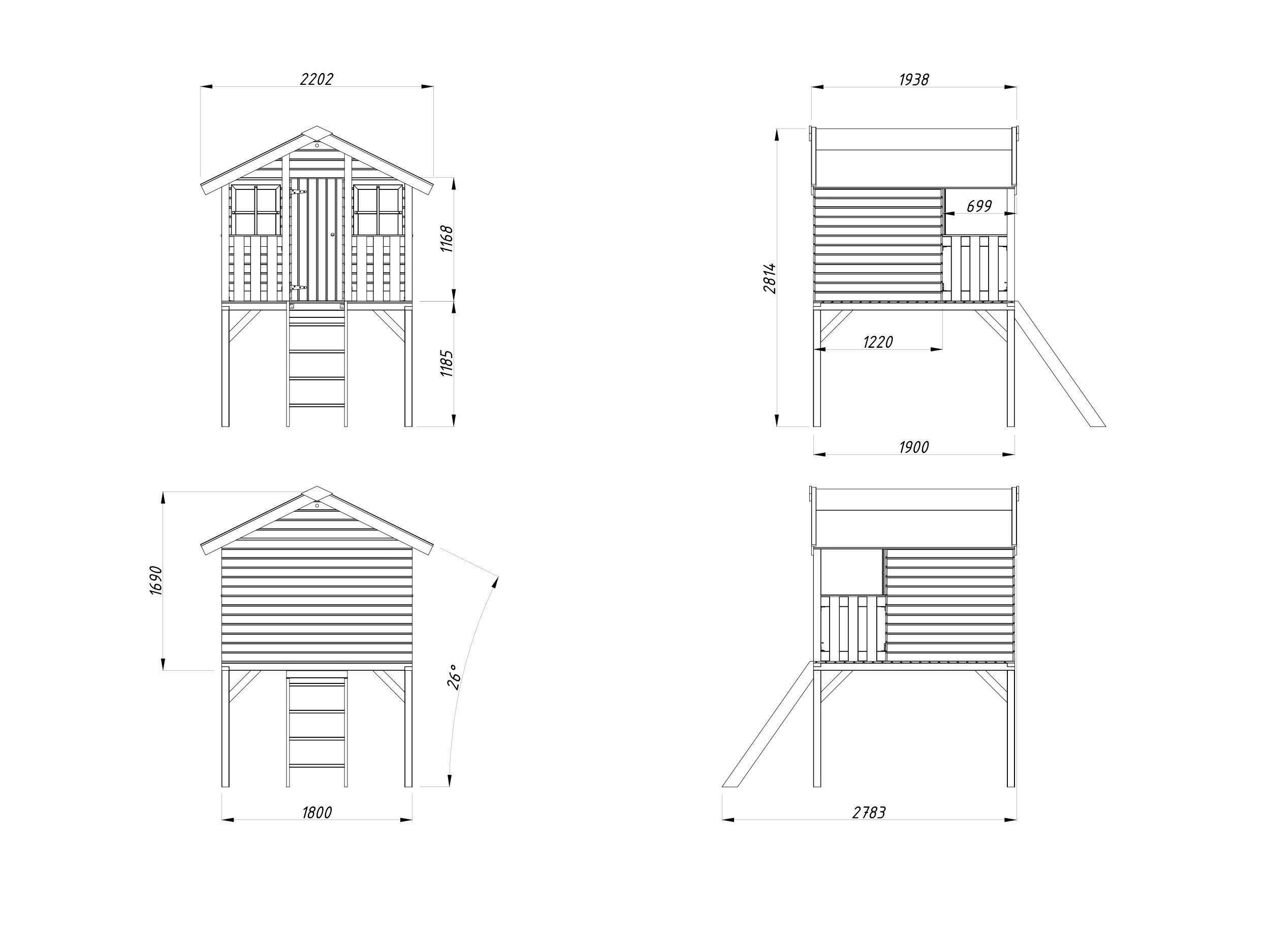 Casita de Madera Infantil Toby 2.1 mts2 2 Layout1