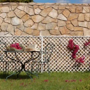 Celosía PVC blanco 48 mm Decory Quadra 860x860
