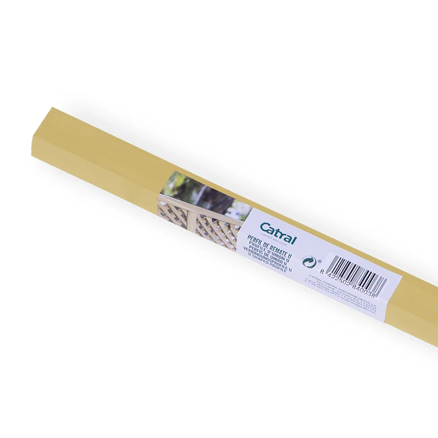 Perfil Remate «U» Celosía PVC Marfil 1 Celosía PVC perfil U marfil catral garden