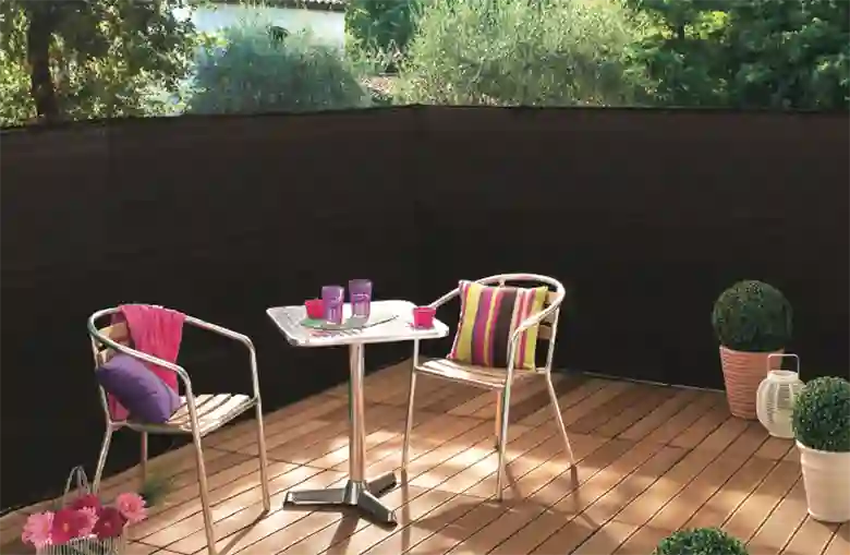 Decoración de jardín con malla de ocultación