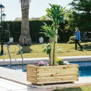 Jardinera rectangular de madera Dora