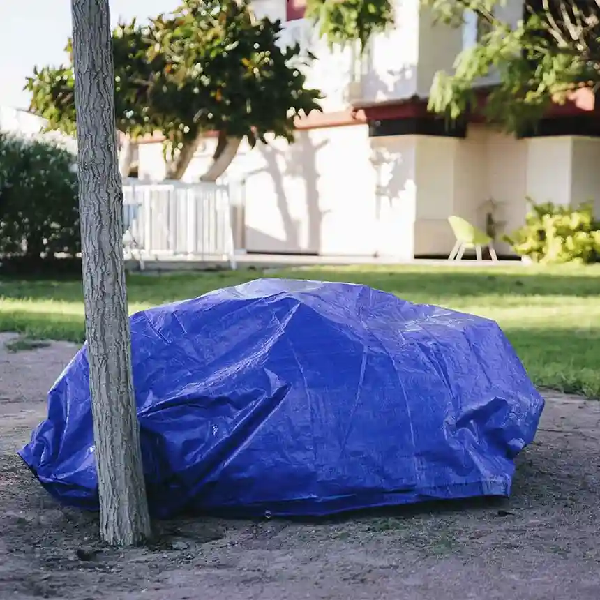 Toldo reforzado polietileno azul 90 gr 1 Lona protex azul 001