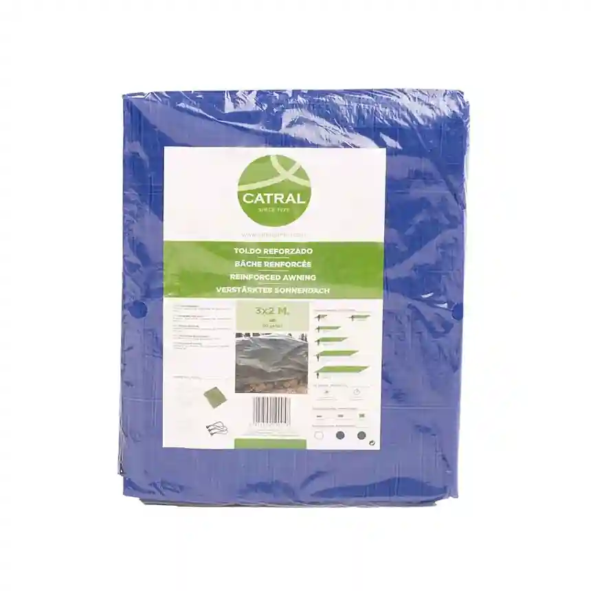 Toldo reforzado polietileno azul 90 gr 3 Lona protex azul 002