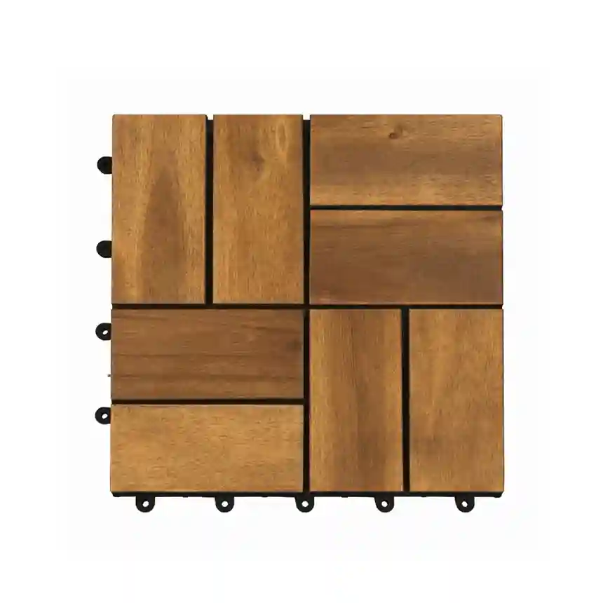 Loseta tarima click acacia 30x30 cm nortene 4 Loseta tarima click acacia 002
