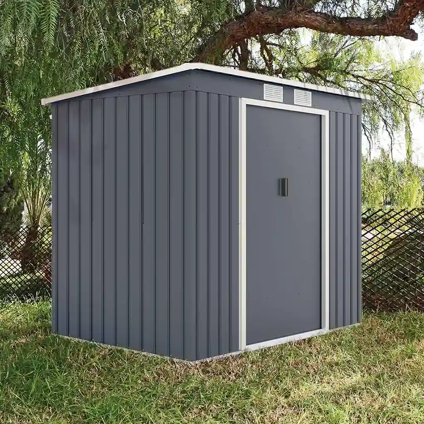 Caseta Metálica Creta Gris 1 METALSHED CRETA Casetas metálicas standard