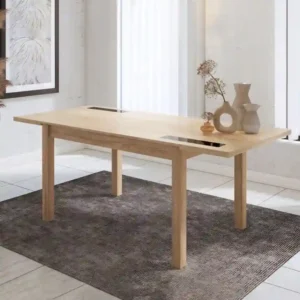 Mesa de comedor extensible Luka 75x90x180 cm cambria 001