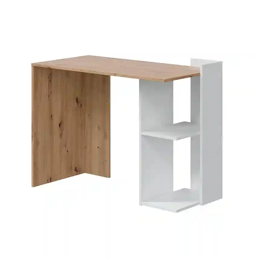 Mesa de escritorio Dessie 78x100x52 cm roble blanco artik 3 Mesa escritorio Dessie roble blanco artik 002