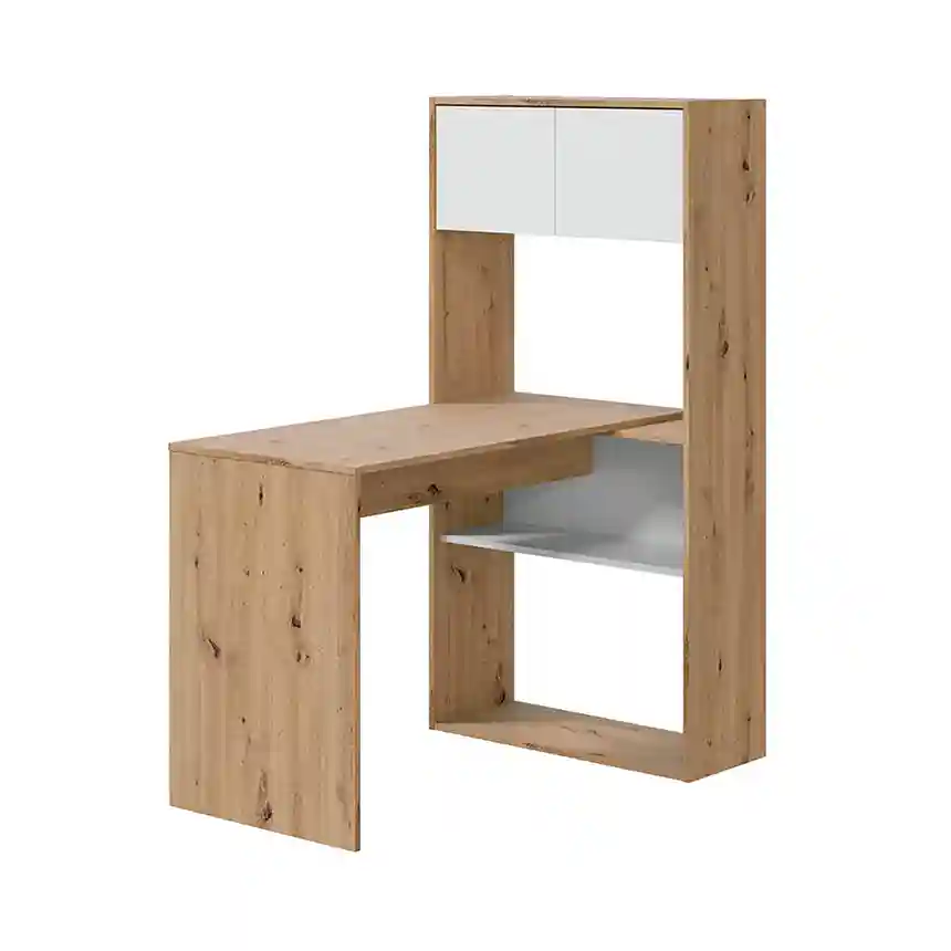 Mesa de escritorio Duo 140x108x70 cm roble blanco artik 2 Mesa escritorio Duo 002