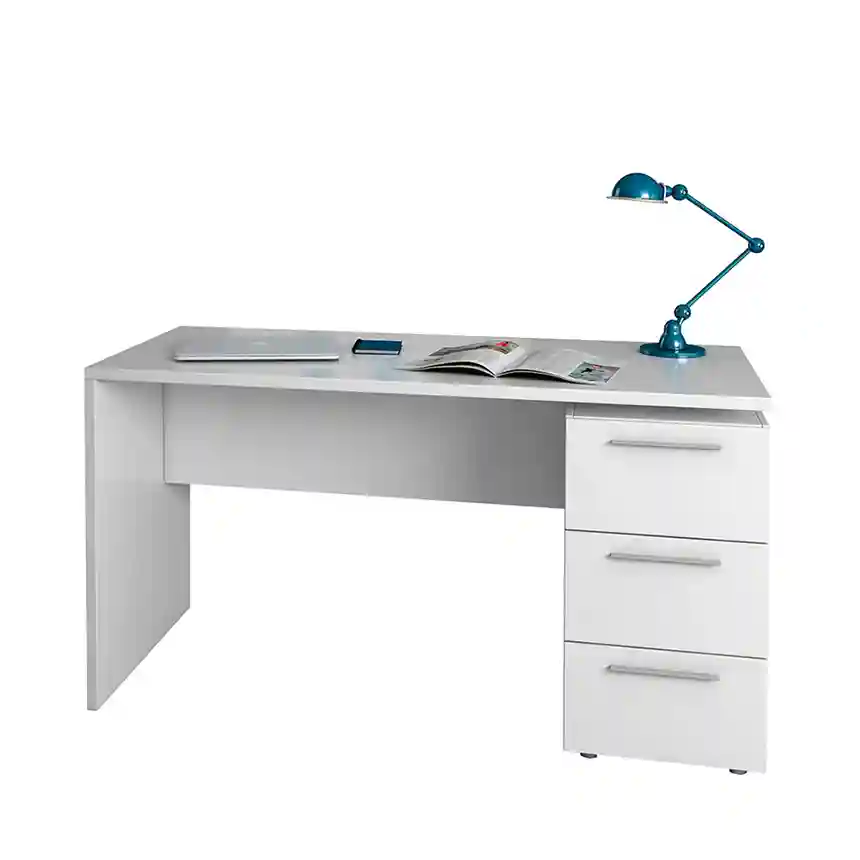 Mesa de escritorio Sasha 74x138x60 cm blanco artik 5 Mesa escritorio Sasha blanco artik 001