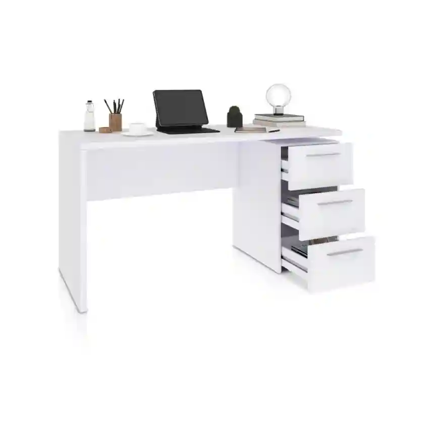 Mesa de escritorio Sasha 74x138x60 cm blanco artik 2 Mesa escritorio Sasha blanco artik 005
