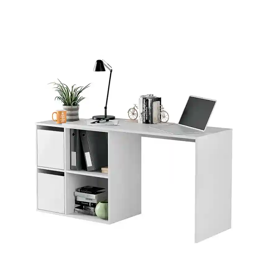 Mesa escritorio ESPAI multiposicion 2 puertas 120x74x77 cm blanco artik 1 Mesa escritorio espai blanco artik 001