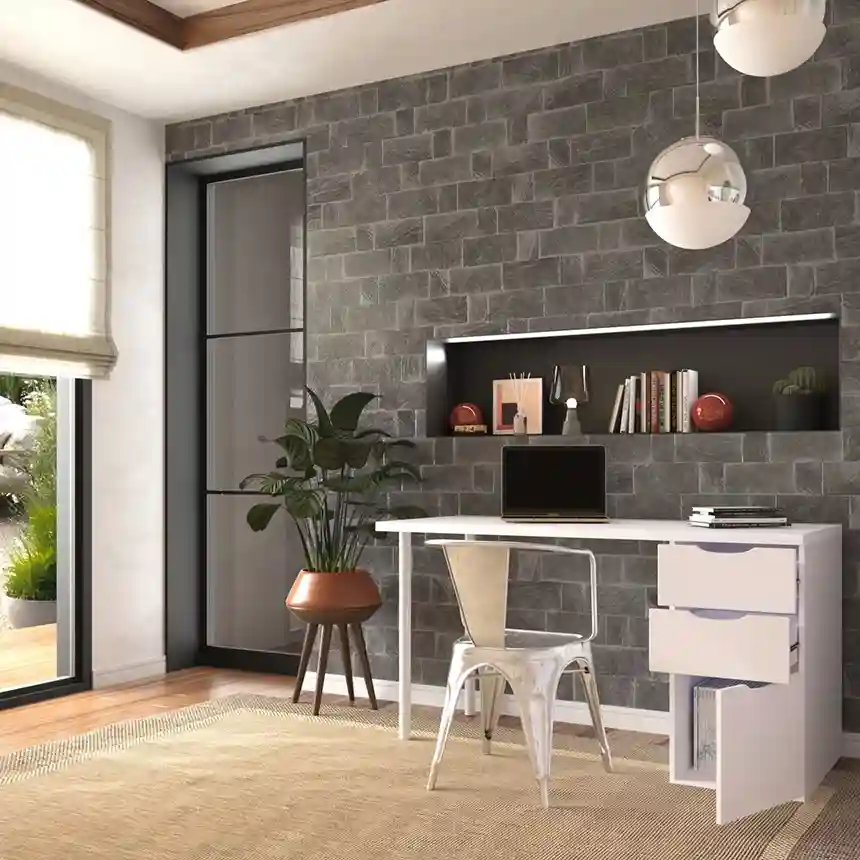 Mesa de escritorio Luna 74x138x60 cm blanco artik 1 Mesa escritorio luna 004