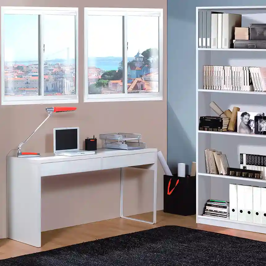 Mesa escritorio Rocky 75x138x50 cm blanco artik 3 Mesa escritorio rocky blanco artik 004