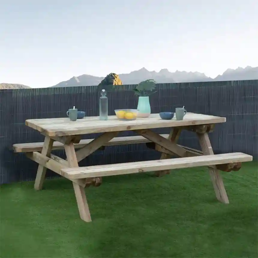 Mesa Picnic Premium de Madera 1 Mesa picnic premium Nortene