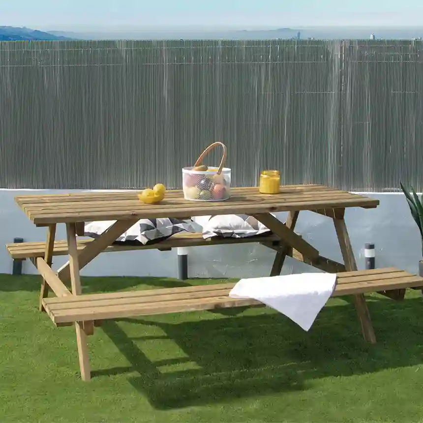 Mesa Picnic Extra de Madera 1 Mueble picnic extra nortene