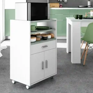 Mueble auxiliar cocina con cajon y puertas 59x92x40 cm blancocemento 004