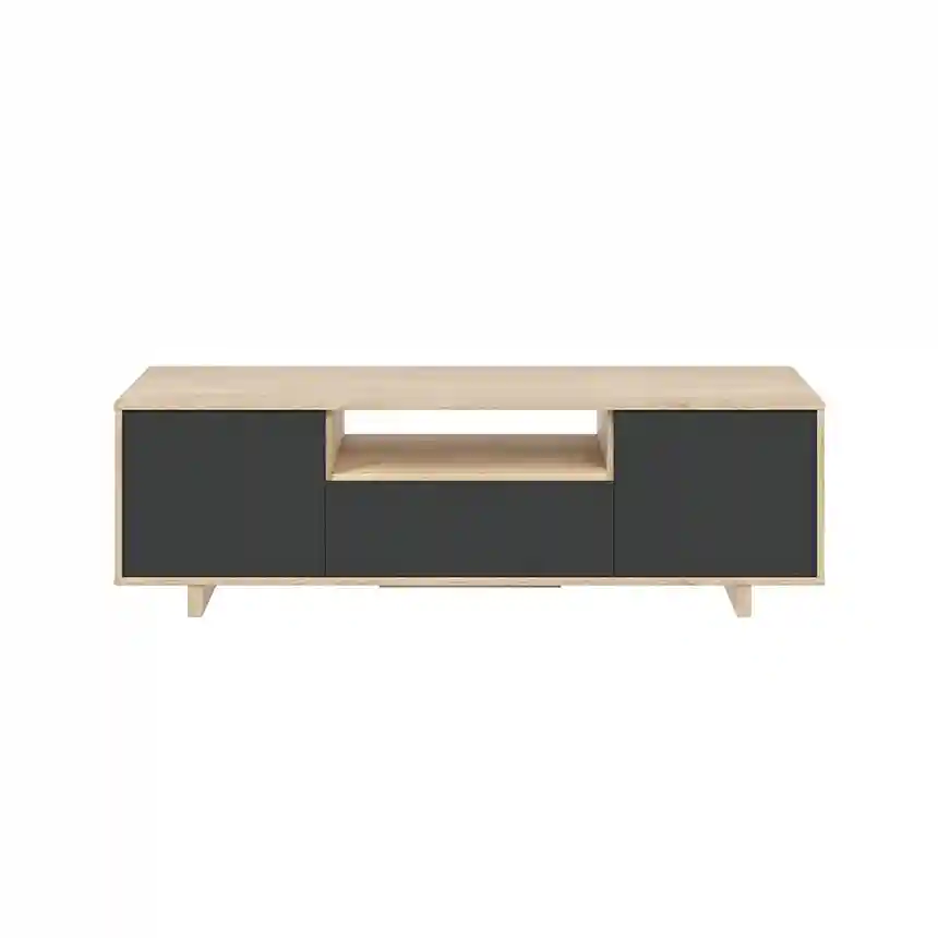 Mueble tv Zaira 46x150x41 cm gris y roble 5 Mueble tv Zaira 002