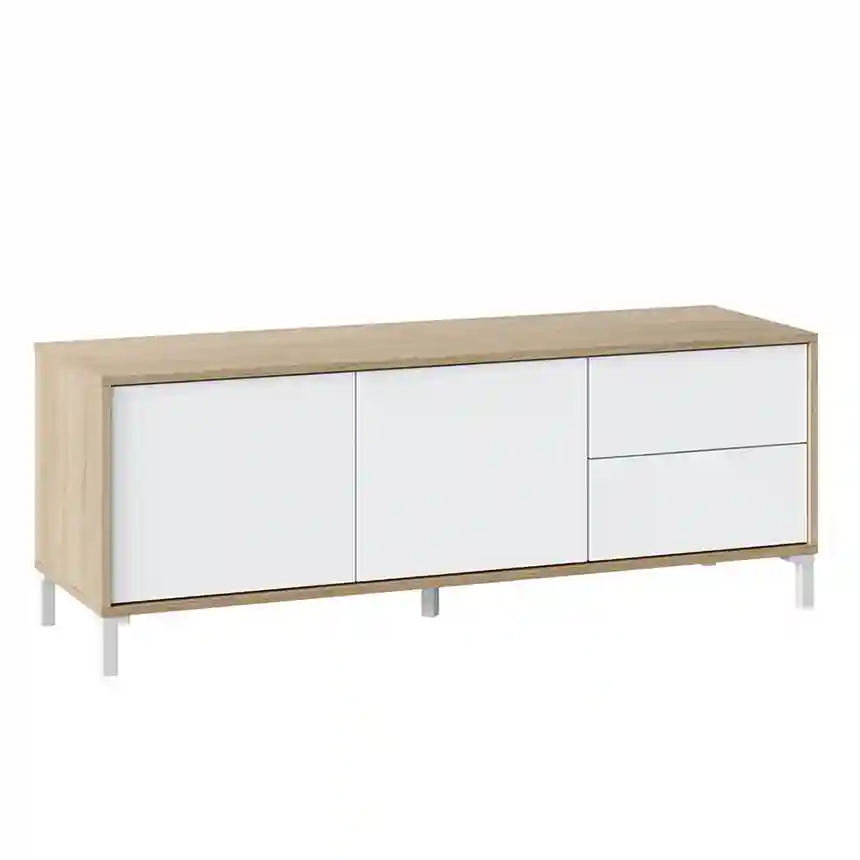 Mueble tv Urban 45x130x41 roble canadian / blanco artik 3 Muebles para tv urban 001