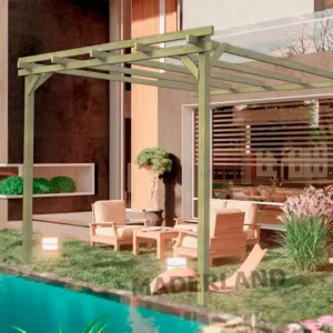 Pergola Adosada Burdeos 860x860
