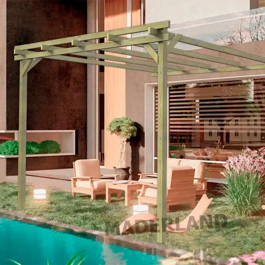 Pérgola Adosasa Burdeos 1 Pergola Adosada Burdeos 860x860