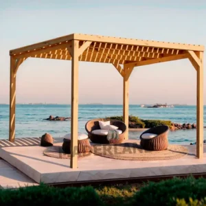 Pergola con techo Málaga 860x860