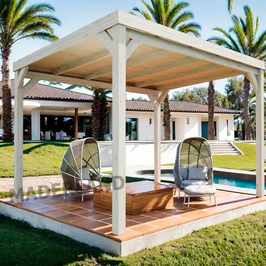 Pérgola con Techo Zaragoza 1 Pergola con techo Zaragoza 860x860