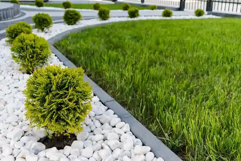 Piedra blanca para jardines