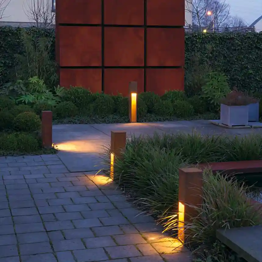 Luminaria de pie de exterior RUSTY SLOT 50 3 Rusty Slot 50 SLV iluminación exterior