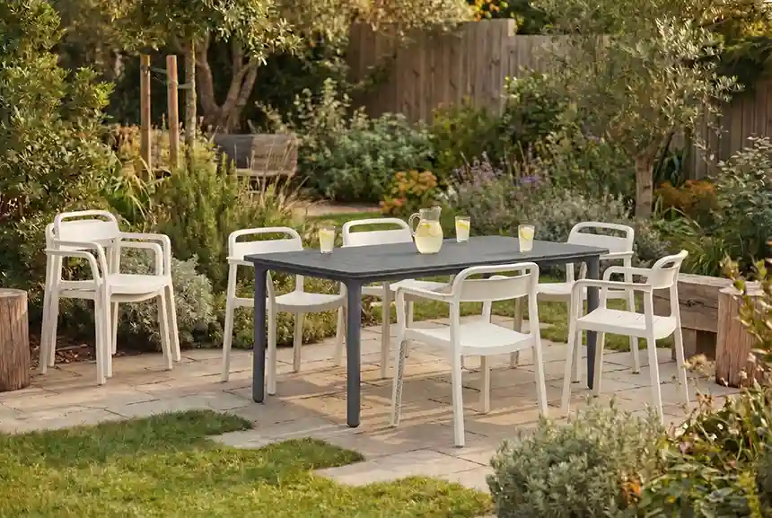 Silla June de Jardín con Brazos color Blanco 4 Silla June blanco 004