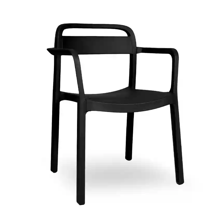 Silla June de Jardín con Brazos color negro 1 Silla June negra 001