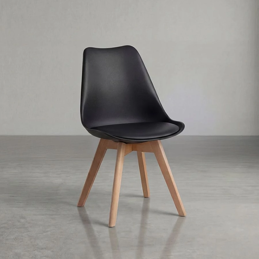 Pack 4 sillas de comedor en negro 83x39,5 cm Bench 1 Silla comedor Bench negro 003