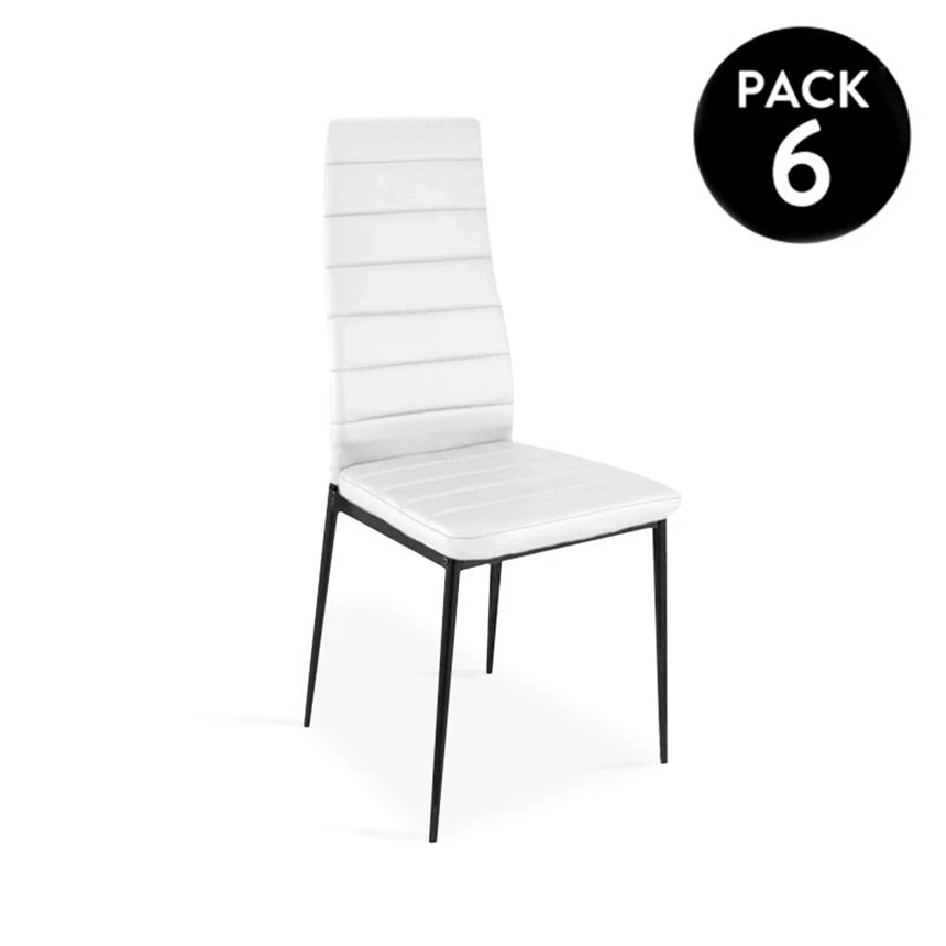 Pack 6 sillas de comedor Emil blanco 1 Silla comedor Emil blanco 002