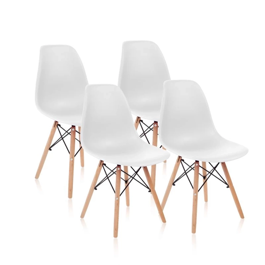 Silla comedor TOWER blanco pack 4 sillas 4 Silla comedor Tower blanco 001