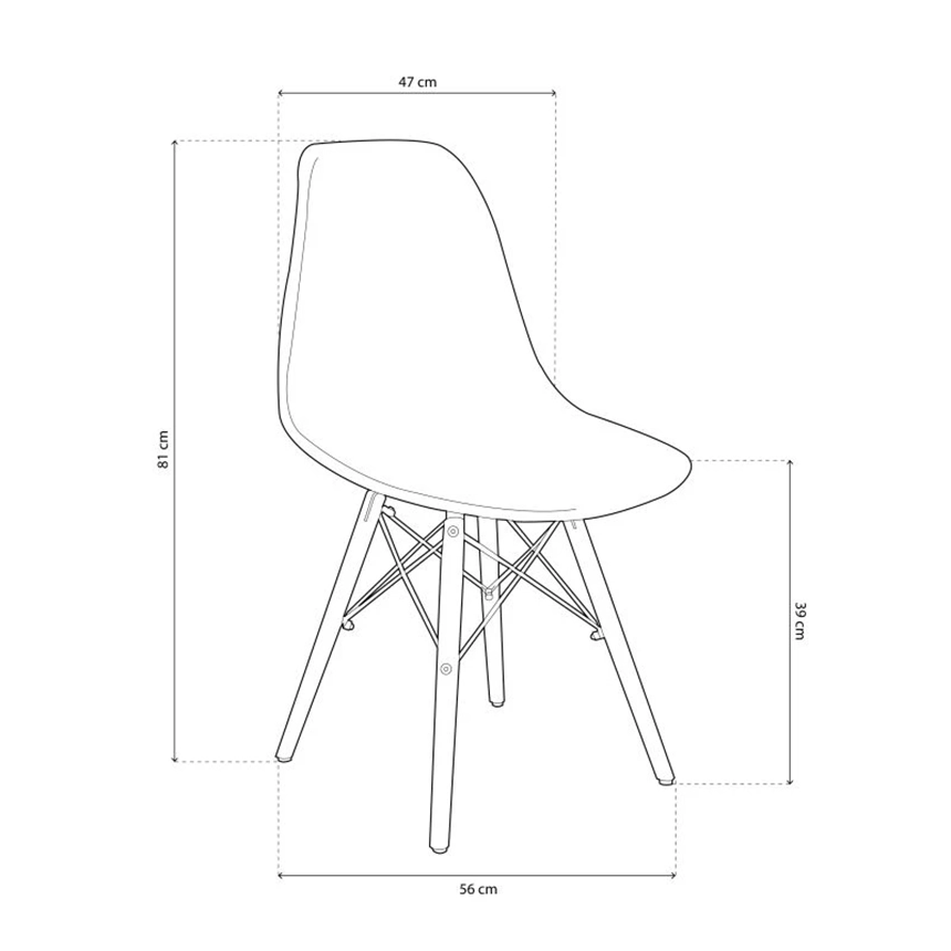Silla comedor TOWER blanco pack 4 sillas 3 Silla comedor Tower blanco 003