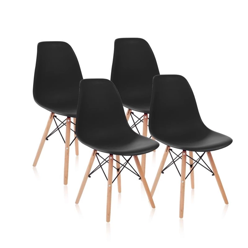 Silla comedor TOWER negro pack 4 sillas 4 Silla comedor Tower negro 001