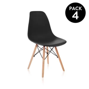 Silla comedor Tower negro 004