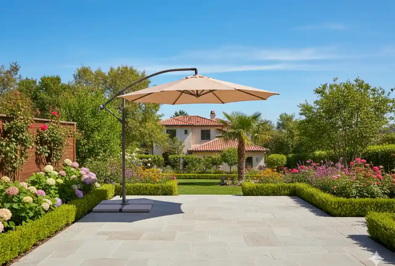 Sombrillas jardín