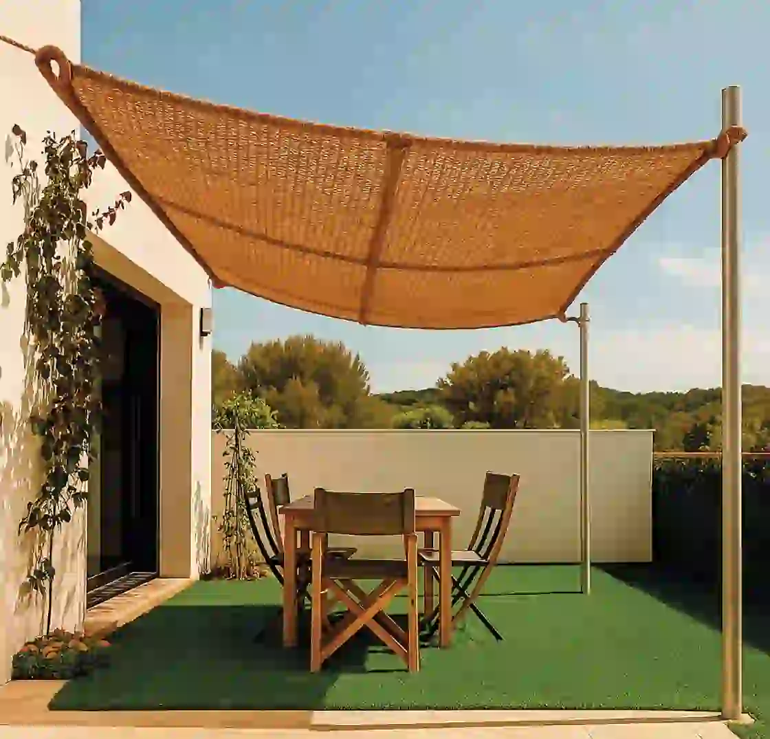 Vela de Sombra Fibra de Coco 2×4 mt - SUNNET 4 Sunnet kit coco
