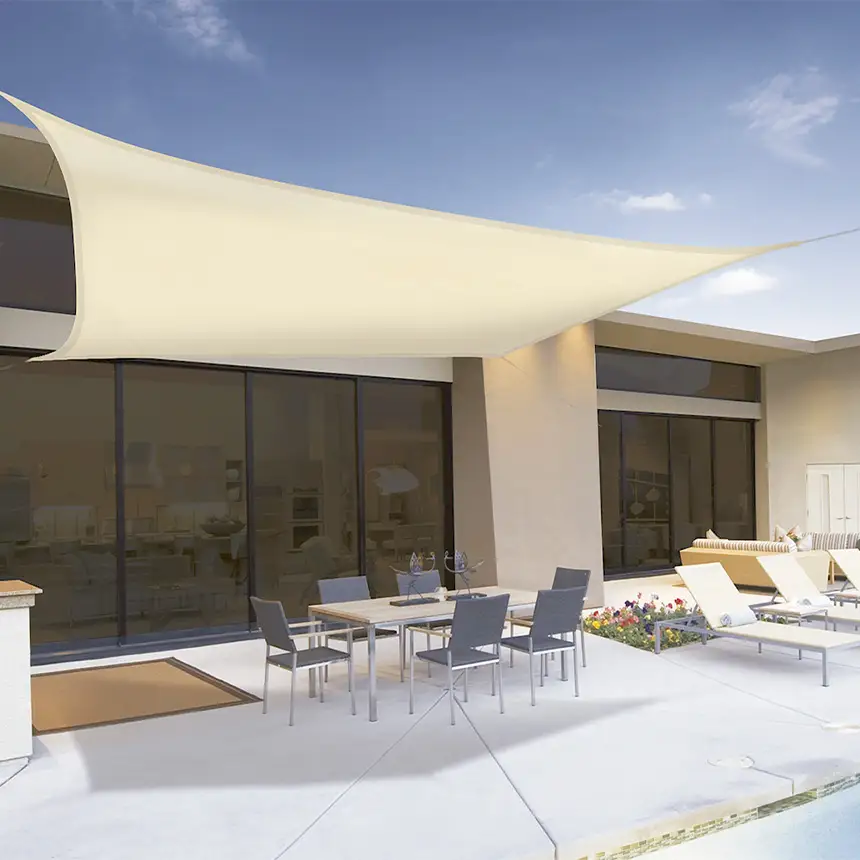 Toldo Vela Sunnet Kit Poliéster Cuadrado 3,6 x 3,6 mt 1 Sunnet kit poliester cuadrado beige