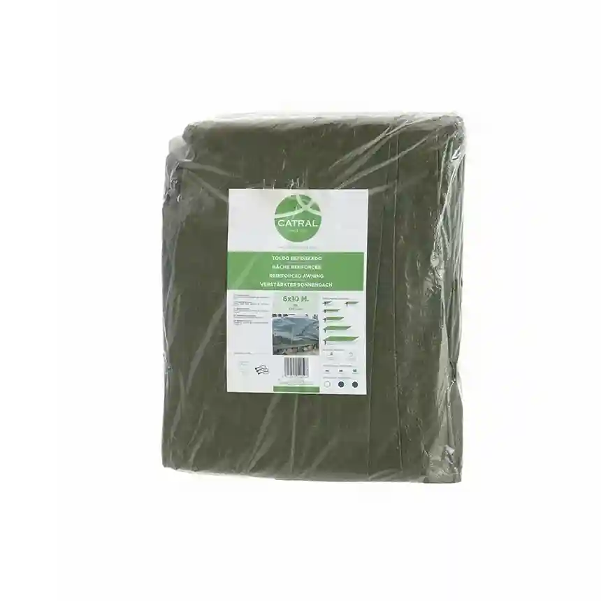 Toldo reforzado polietileno verde 120 gr 2 Toldo reforzado verde 002