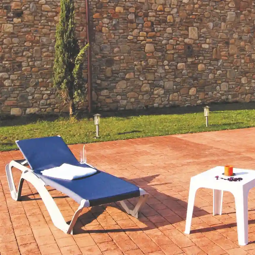 Conjunto Acqua 2 tumbonas y mesa color blanco y azul 1 Tumbona acqua blanco azul 001